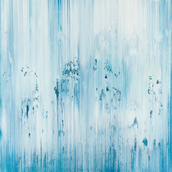 Ζωγραφική με τίτλο "Blue abstract paint…" από Radek Smach, Αυθεντικά έργα τέχνης, Ακρυλικό Τοποθετήθηκε στο Ξύλινο φορείο σκ…