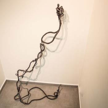 Sculpture titled "Flowering of love" by Radek Svoboda, Original Artwork, Metals