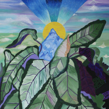 Peinture intitulée "Andes Glorioso" par Radika, Œuvre d'art originale, Huile