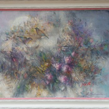 Painting titled "Birds" by Radinka Gardinovacki, Original Artwork, Oil