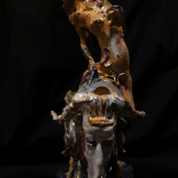 Скульптура под названием "Baal and Jezebel" - Luka Noizevul, Подлинное произведение искусства, Глина