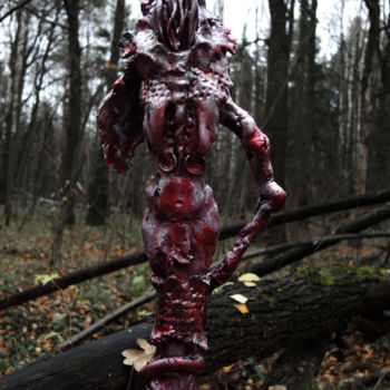 Скульптура под названием "Mushussu" - Luka Noizevul, Подлинное произведение искусства, Глина
