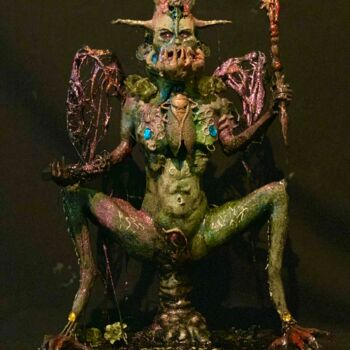 Sculpture titled "Beelzebub" by Luka Noizevul, Original Artwork, Clay