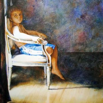 Pintura intitulada "time out chair" por Gregory Radionov, Obras de arte originais