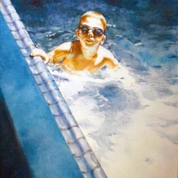 Painting titled "covered pool" by Gregory Radionov, Original Artwork