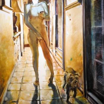 Malerei mit dem Titel "home alone. social…" von Gregory Radionov, Original-Kunstwerk