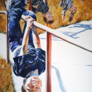 Pintura intitulada "upside down" por Gregory Radionov, Obras de arte originais