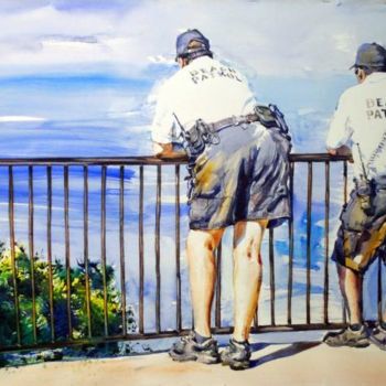 Malarstwo zatytułowany „Beach patrol” autorstwa Gregory Radionov, Oryginalna praca
