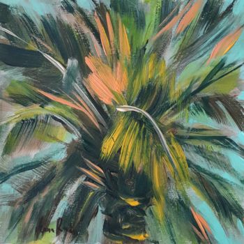 Painting titled "The palm" by Anna Radis (Anna Radis Art), Original Artwork, Acrylic