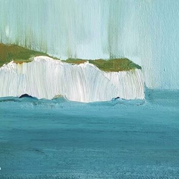 Painting titled "White Cliffs" by Anna Radis (Anna Radis Art), Original Artwork, Acrylic