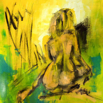 「Nude Art | Mysterio…」というタイトルの絵画 Anna Radis (Anna Radis Art)によって, オリジナルのアートワーク, アクリル