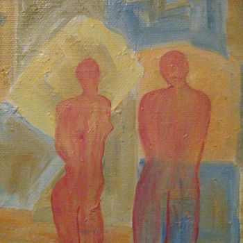 Pintura titulada "Двое" por Nina Rodina, Obra de arte original