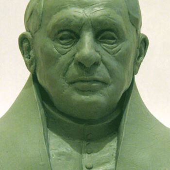 Sculpture titled "Pope Benedict XVI" by Radoslaw Keler, Original Artwork, Other