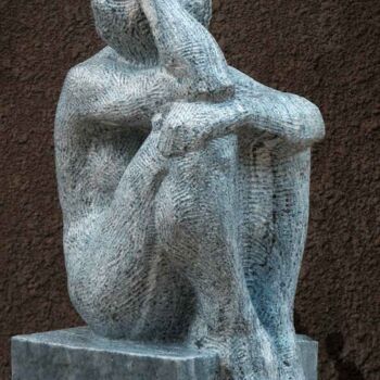 雕塑 标题为“Worried” 由Radoslaw Keler, 原创艺术品, 石