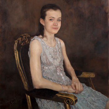 Peinture intitulée "Portrait of a girl" par Radosveta Zhelyazkova, Œuvre d'art originale, Huile