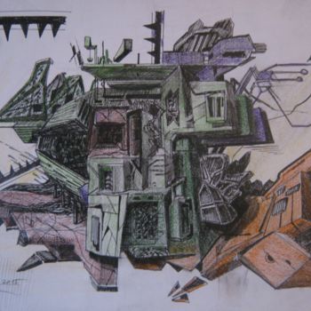 Drawing titled "Ink 2" by Predrag Radovanovic, Original Artwork, Ink