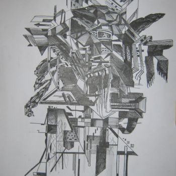 Dessin intitulée "Ink 4" par Predrag Radovanovic, Œuvre d'art originale, Encre