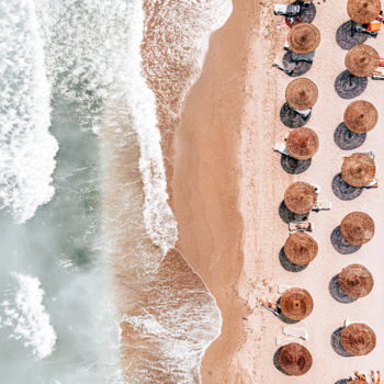 Photographie intitulée "Aerial Beach Print,…" par Radu Bercan, Œuvre d'art originale, Photographie numérique