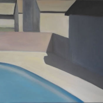 Schilderij getiteld "Zwembad deel 2" door Raf Peeters, Origineel Kunstwerk