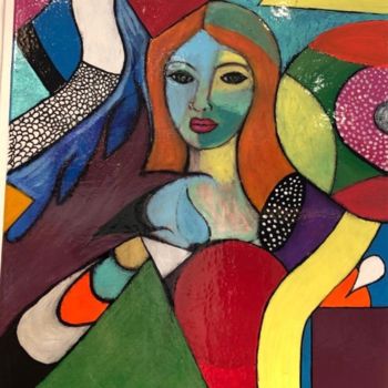 Painting titled "Mona" by Rafael Esteve, Original Artwork, Acrylic