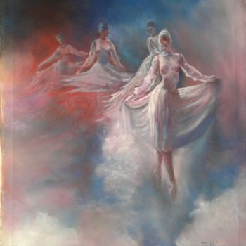 Pintura intitulada "danza-eterea.jpg" por Rafael Flórez, Obras de arte originais, Óleo