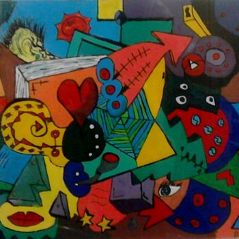 Pintura intitulada "Seis sentidos" por Rafael Lima, Obras de arte originais