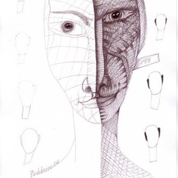 Drawing titled "personalidad 198" by Piedehierro., Original Artwork