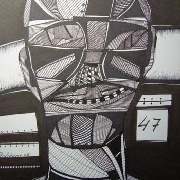 Dibujo titulada "PERSONALIDAD 47" por Piedehierro., Obra de arte original