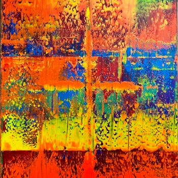 Painting titled "Abstract .T.Neon" by Rafal Dobosz, Original Artwork, Acrylic