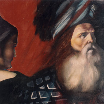 Malerei mit dem Titel "il trionfo di Agar" von Raffaele Altieri, Original-Kunstwerk, Öl