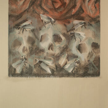 Dibujo titulada "“Die Rose Ist Ohne…" por Rafferoico, Obra de arte original, Carbón