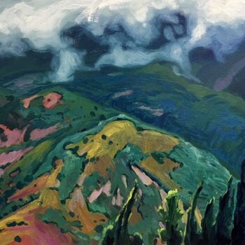 Картина под названием "''Cloudy day''" - Raffi Ghazaryan, Подлинное произведение искусства, Масло Установлен на Деревянная р…