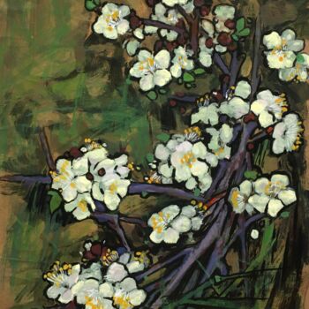 Painting titled ""Spring''," by Raffi Ghazaryan, Original Artwork, Acrylic