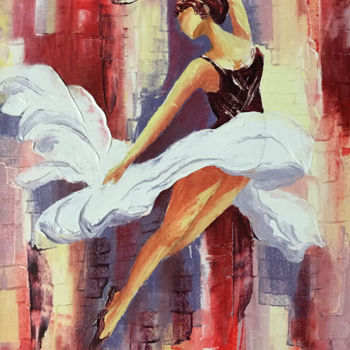 Peinture intitulée "Ballerina (50x30cm,…" par Raffik Qeshishyan, Œuvre d'art originale, Huile Monté sur Châssis en bois