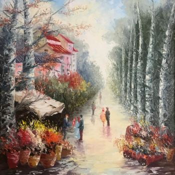 Peinture intitulée "Beautiful day (60x7…" par Raffik Qeshishyan, Œuvre d'art originale, Huile Monté sur Châssis en bois