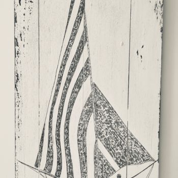 Printmaking titled "Go sail" by Raffray Hugo, Original Artwork, Engraving