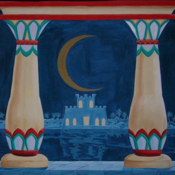 Painting titled "EGYPTIAN SHOW - Qui…" by Rafox, Original Artwork