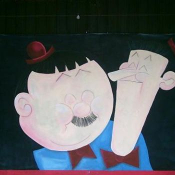 Painting titled "CABARET - fondale" by Rafox, Original Artwork