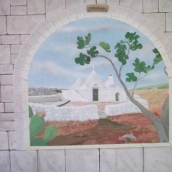 Painting titled "Trullo" by Rafox, Original Artwork