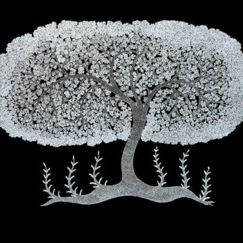 Peinture intitulée "Tree Of Life" par Rahul Shyam, Œuvre d'art originale, Acrylique