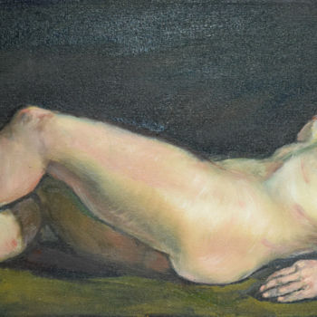 Painting titled "Long and Longsome N…" by Raija Merilä, Original Artwork, Oil