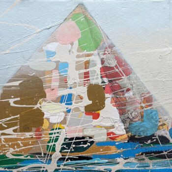Картина под названием "Pyramide" - Raimo Bergt, Подлинное произведение искусства, Акрил Установлен на Деревянная панель