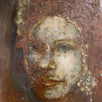 Peinture intitulée "A girl with Pearls" par Raimonda Tamo, Œuvre d'art originale, Huile