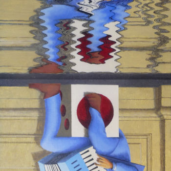 Pittura intitolato "la-seine-monte-au-p…" da Raimond Guardia Riera, Opera d'arte originale, Acrilico