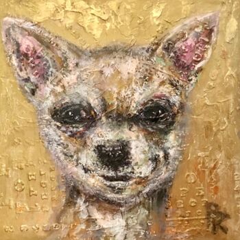 Painting titled "Chihuahua painting,…" by Raissa Kagan, Original Artwork, Acrylic