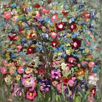 Painting titled "Apple tree oil pain…" by Raissa Kagan, Original Artwork, Oil