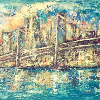Peinture intitulée "SAN FRANCISCO AT SU…" par Raissa Kagan, Œuvre d'art originale, Huile