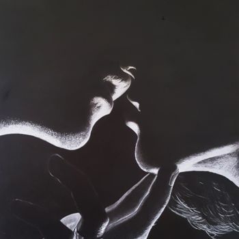 Dessin intitulée "Your lips" par Raissa Levati Pelegrim, Œuvre d'art originale, Graphite