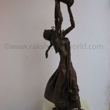 "A Lady sculpture" başlıklı Heykel Raksha R tarafından, Orijinal sanat, Metaller