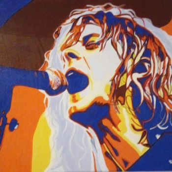 Pittura intitolato "Kurt Cobain" da Daniela Politi, Opera d'arte originale, Acrilico Montato su Altro pannello rigido
